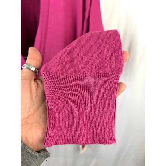 Vintage Designers Originals Women’s Large Pink Cardigan Sweater 1990's USA Made - Picture 6 of 9